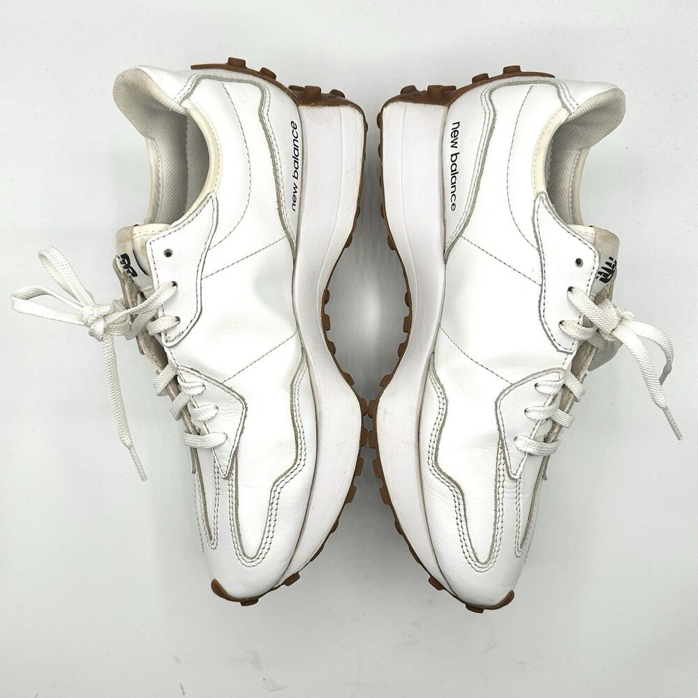 New Balance 327 White Leather Gum Sole Sneakers Womens Size 8.5 B WS327LS - Picture 6 of 11